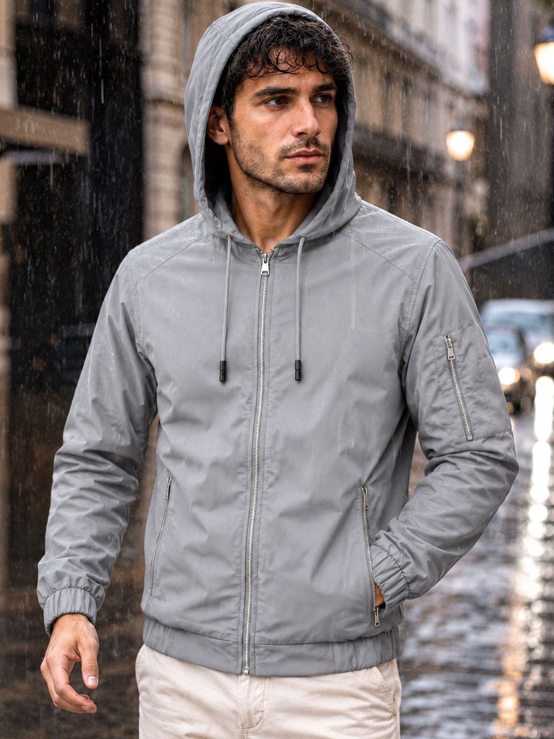 MIA FASHION Men Hooded Rain Jacket-picture-23