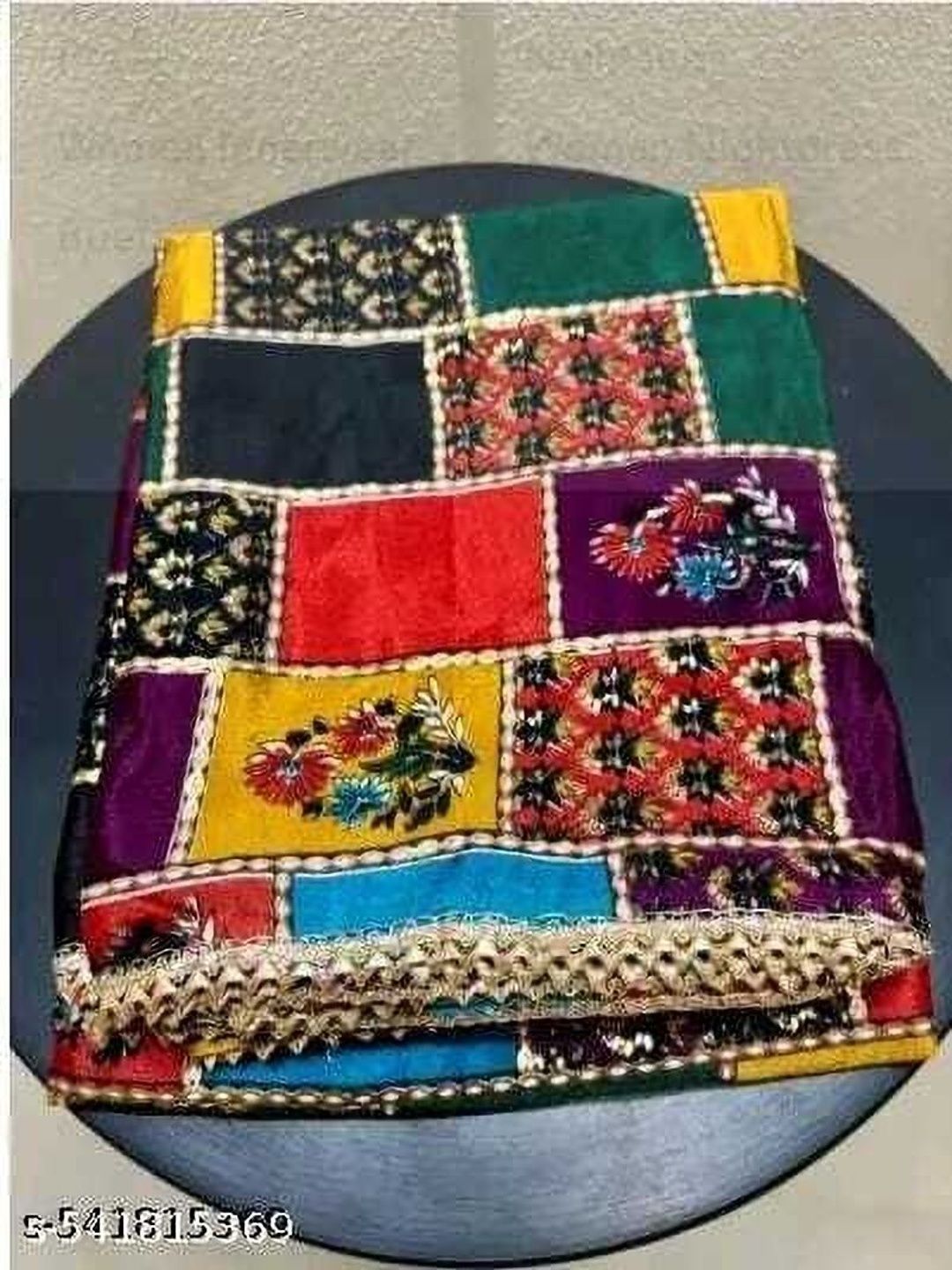 Kuhika Ethnic Motifs Colourblocked Dupatta with Gotta Patti-picture-37