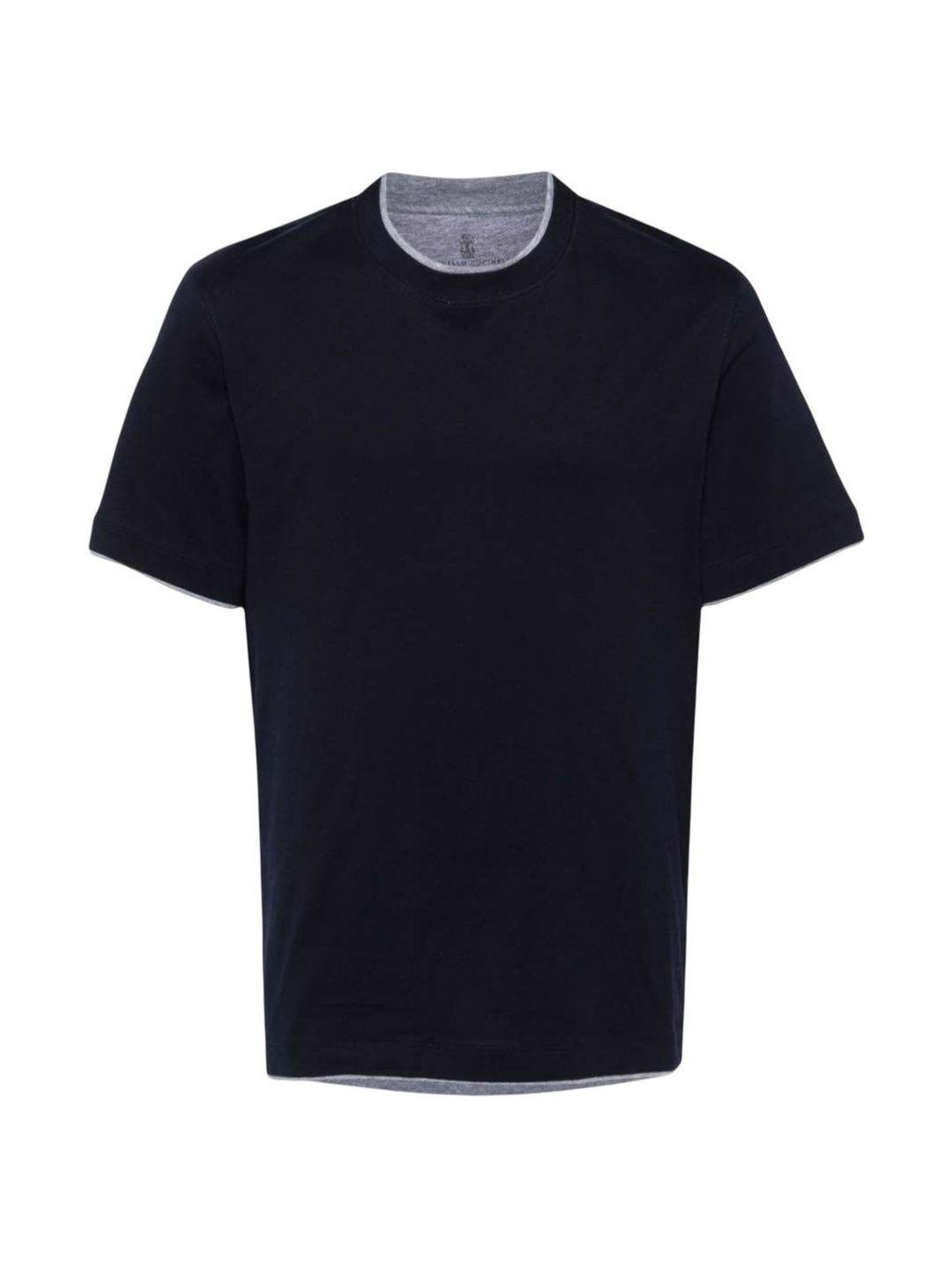 brunello cucinelli Navy Blue Solid T-Shirt-picture-35