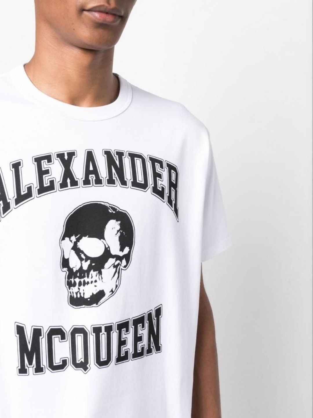 alexander mcqueen White Logo Print T-Shirt-picture-42