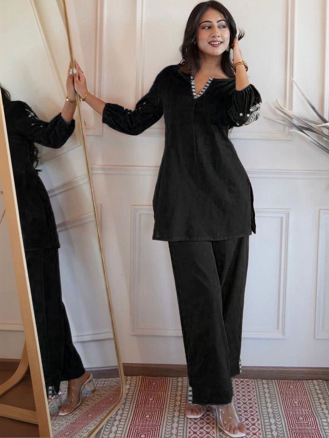 TWINS LADY Embroidered Tunic with Trousers-image-34