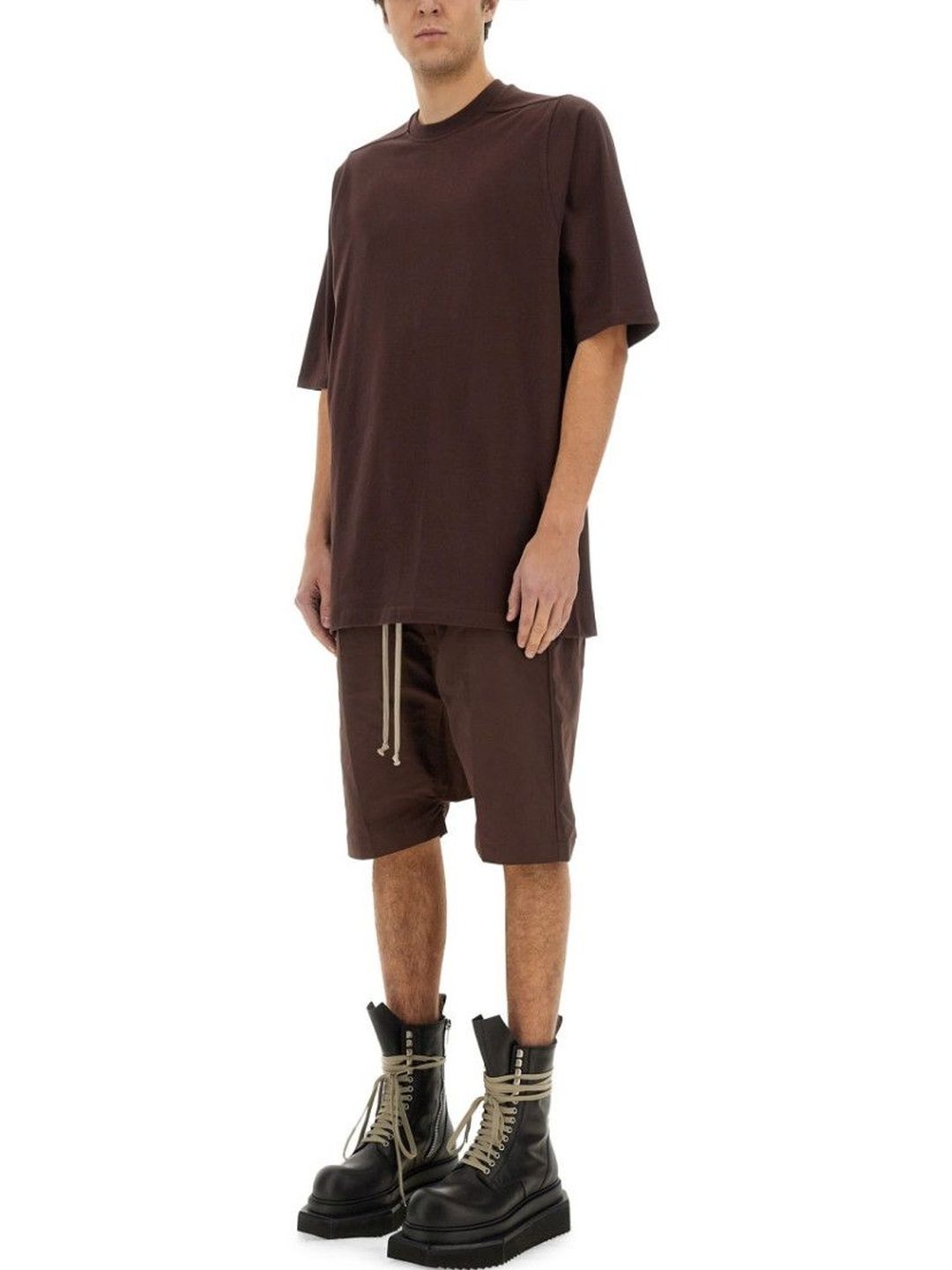Rick Owens Brown Crew Neck T-Shirt-picture-30