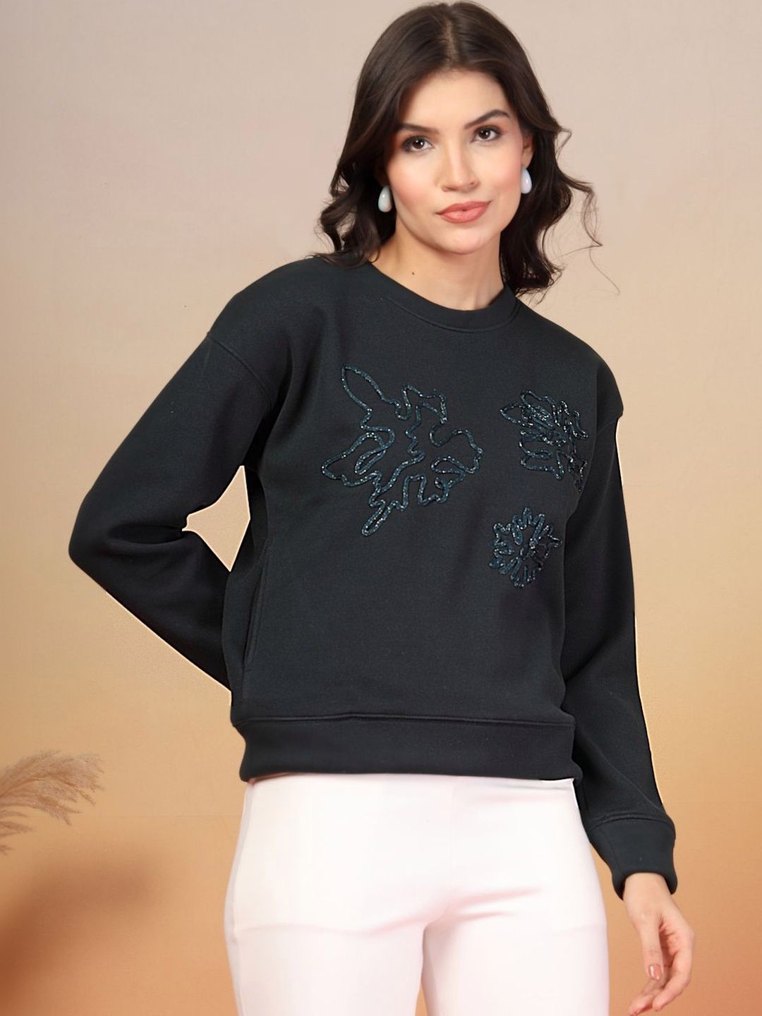 Roadster Women Embellished Sweatshirt-picture-21