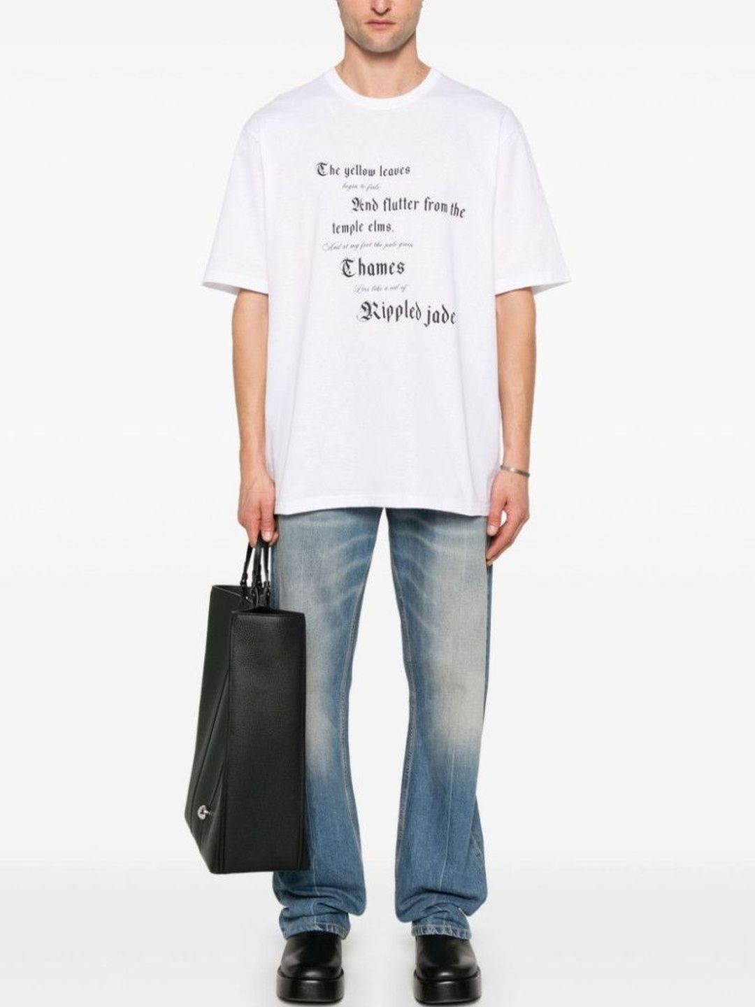 Alexander McQueen Typography Printed Round Neck Oversized Cotton T-shirt-picture-38