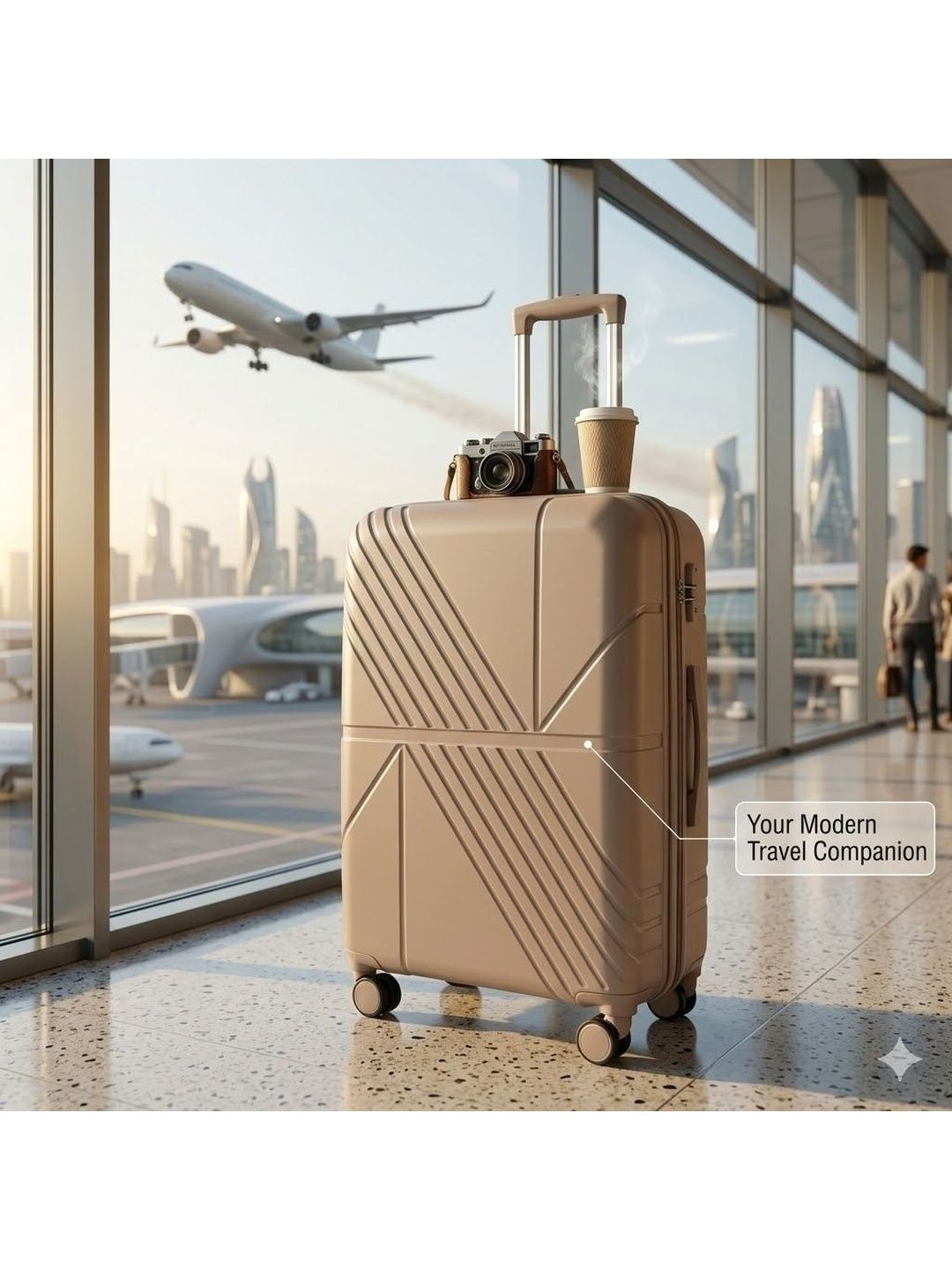 Yours Luggage Trawold Textured Medium Hardcase Trolley Suitcase-image-33
