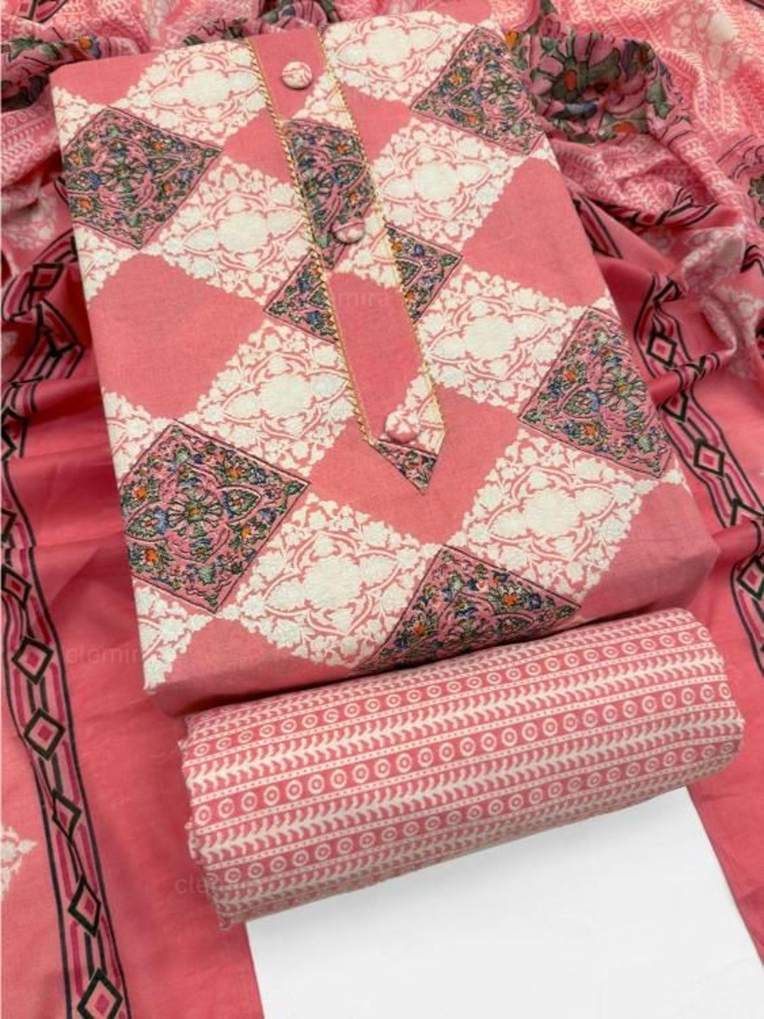 Mitera Printed Pure Cotton Unstitched Dress Material-picture-29