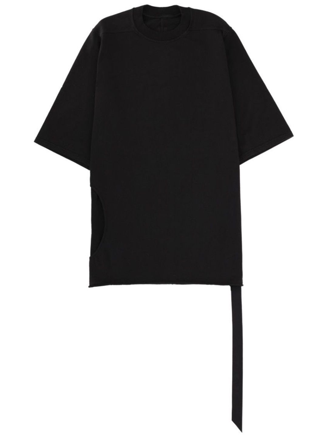 rick owens Black Solid Crew Neck T-Shirt-picture-53