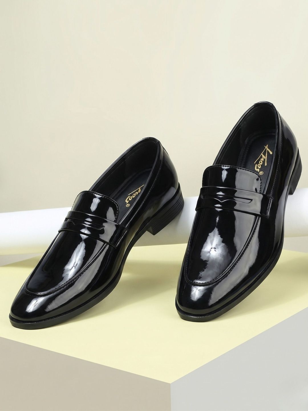 knoos Men Pointed Toe Slip-On Loafers Formal Shoes-picture-12