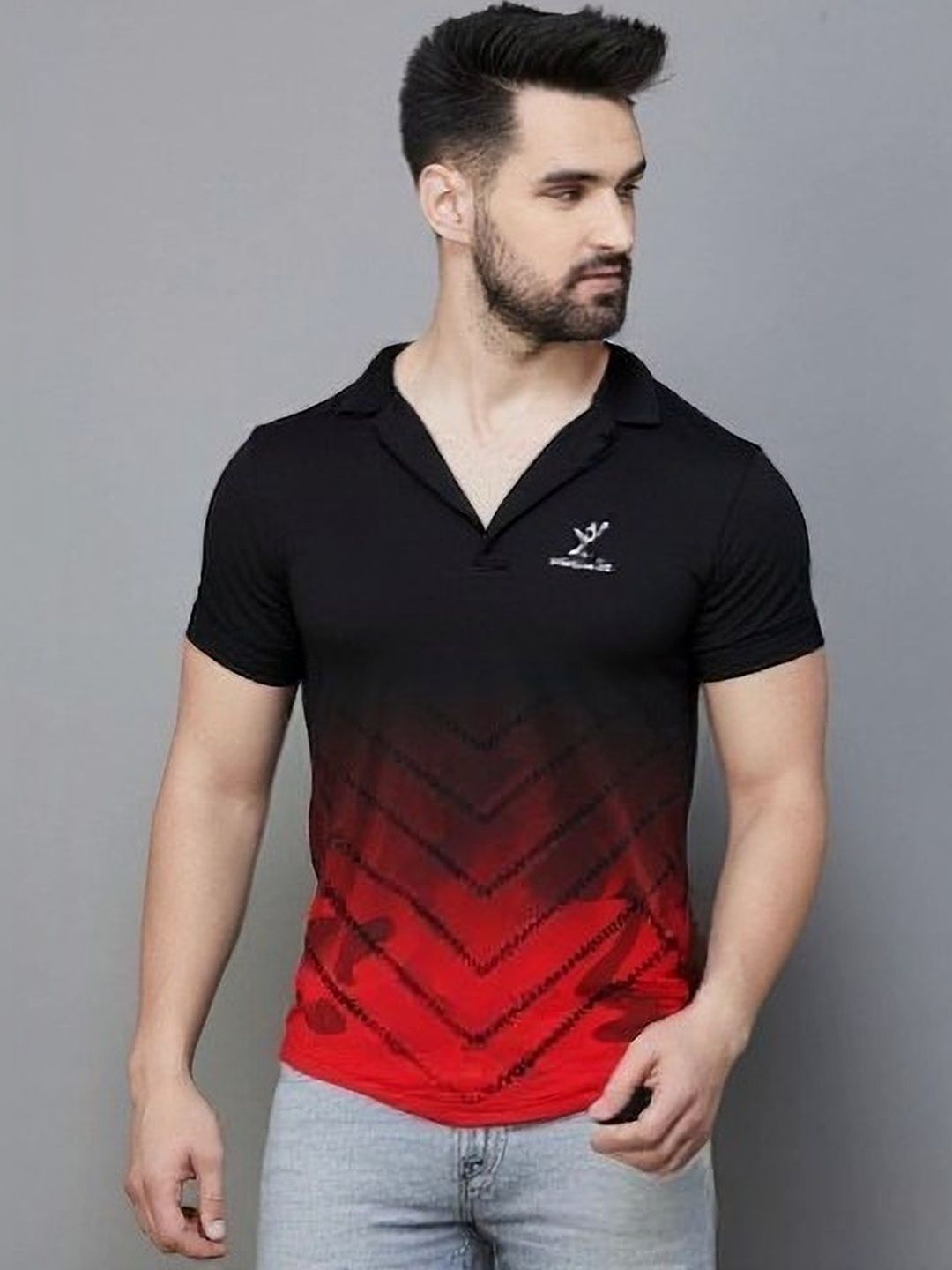 Lookswala Men Printed Polo Collar T-shirt-picture-27