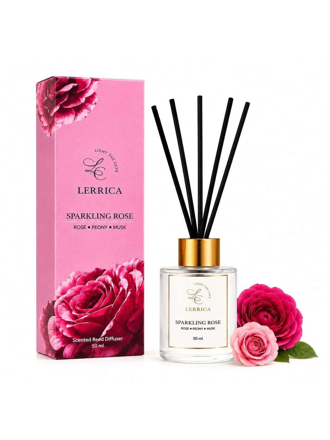 LERRICA Rose Scented Reed Diffuser - 50 ml-image-19