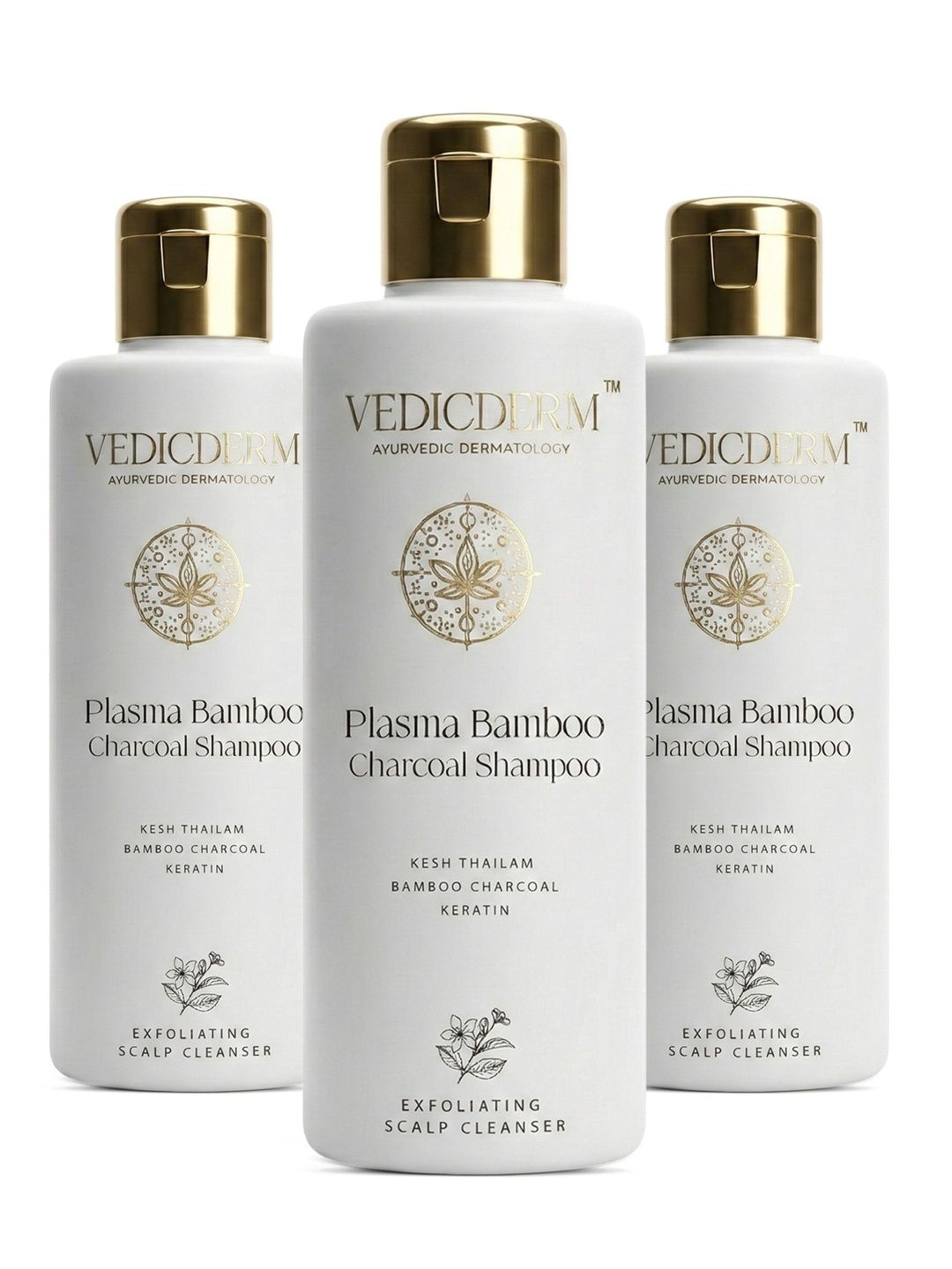 VEDICDERM Set Of 3 Plasma Bamboo Charcoal Shampoo - 200 ml Each-picture-20