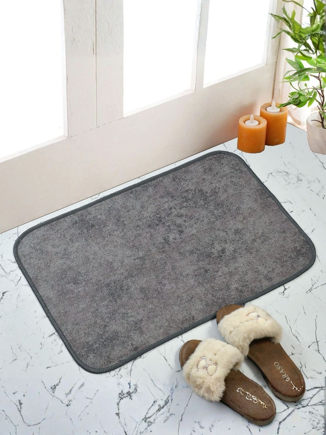 Florida Grey Self Designed Anti Skid Indoor Doormats-image-32