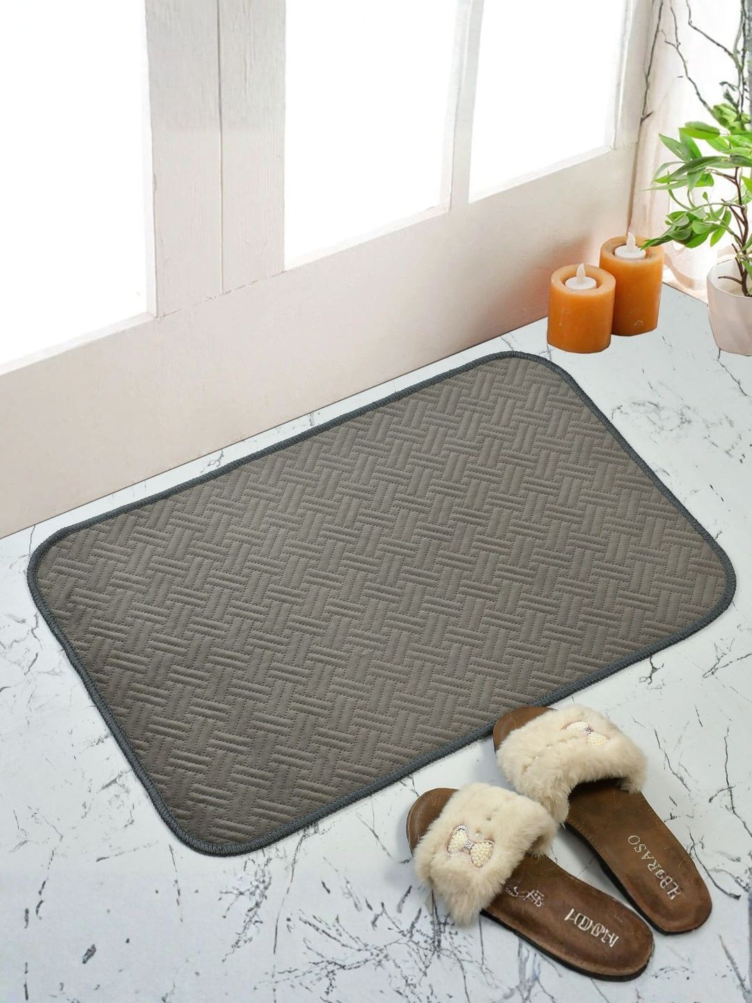 Florida Grey Self Designed Anti Skid Indoor Doormats-image-35