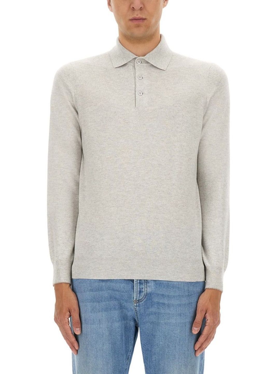 Grey Shirt Collar Polos-image-43