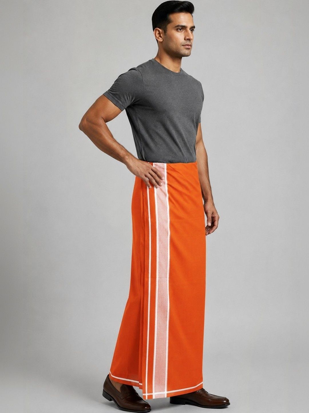 Sharan Elegance Men Striped Cotton Dhoti Dhotis-picture-43