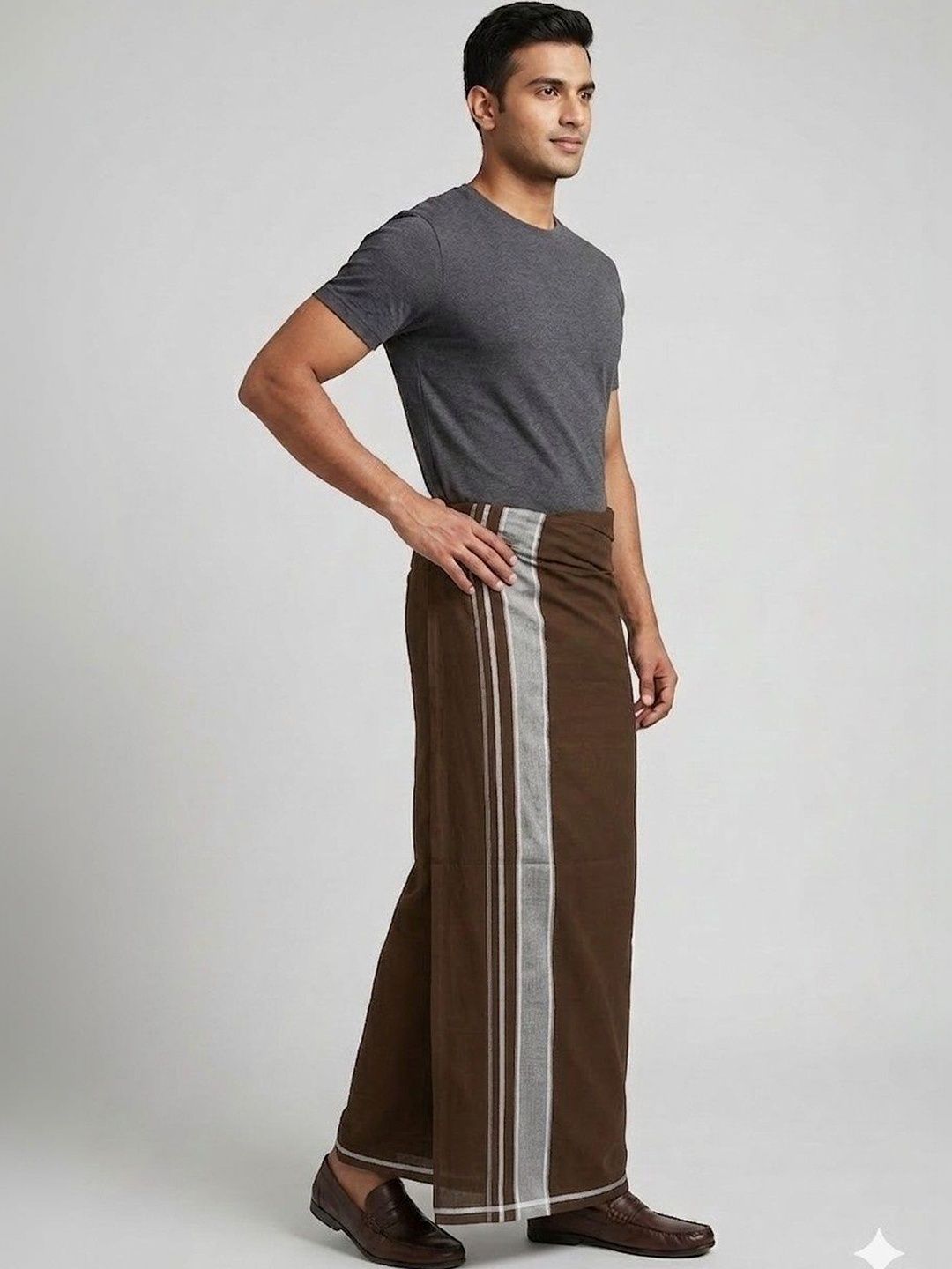 Sharan Elegance Men Striped Cotton Dhoti Dhotis-picture-58