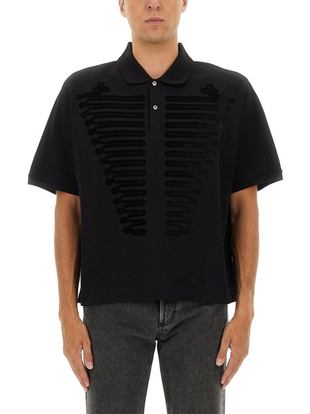 Alexander McQueen Black Shirt Collar Polo-picture-25