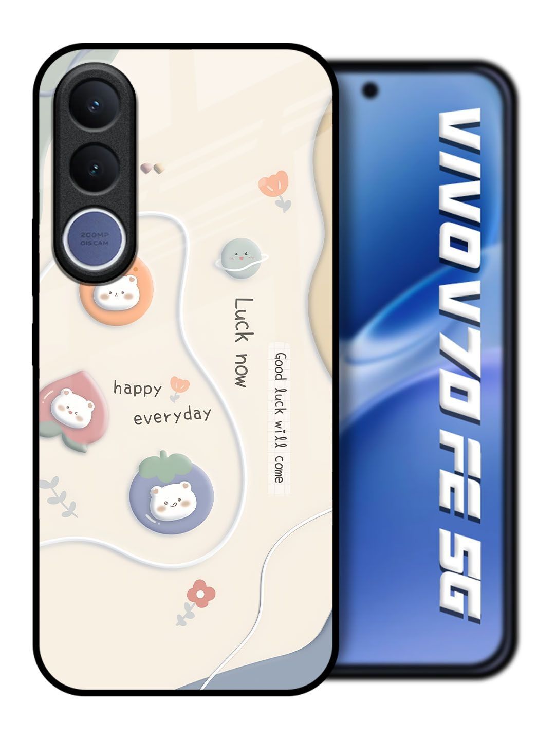 QRIOH Conversational Printed Vivo V70 FE 5G Back Case Mobile Accessories-picture-50