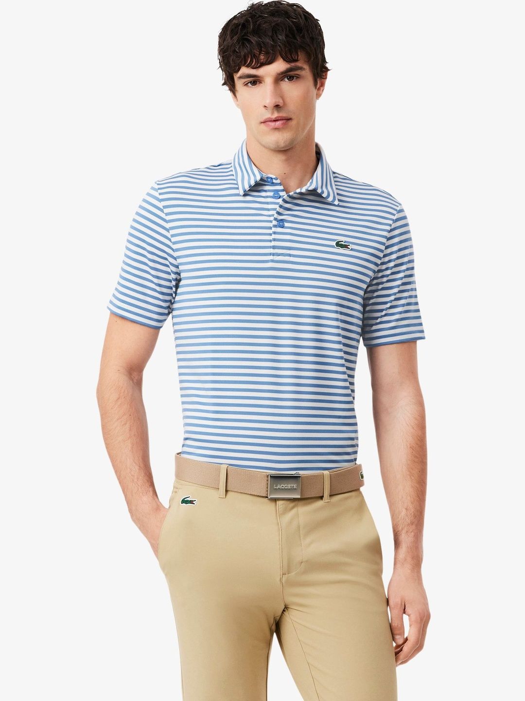 Lacoste Men Striped Polo Collar T-shirt-picture-26