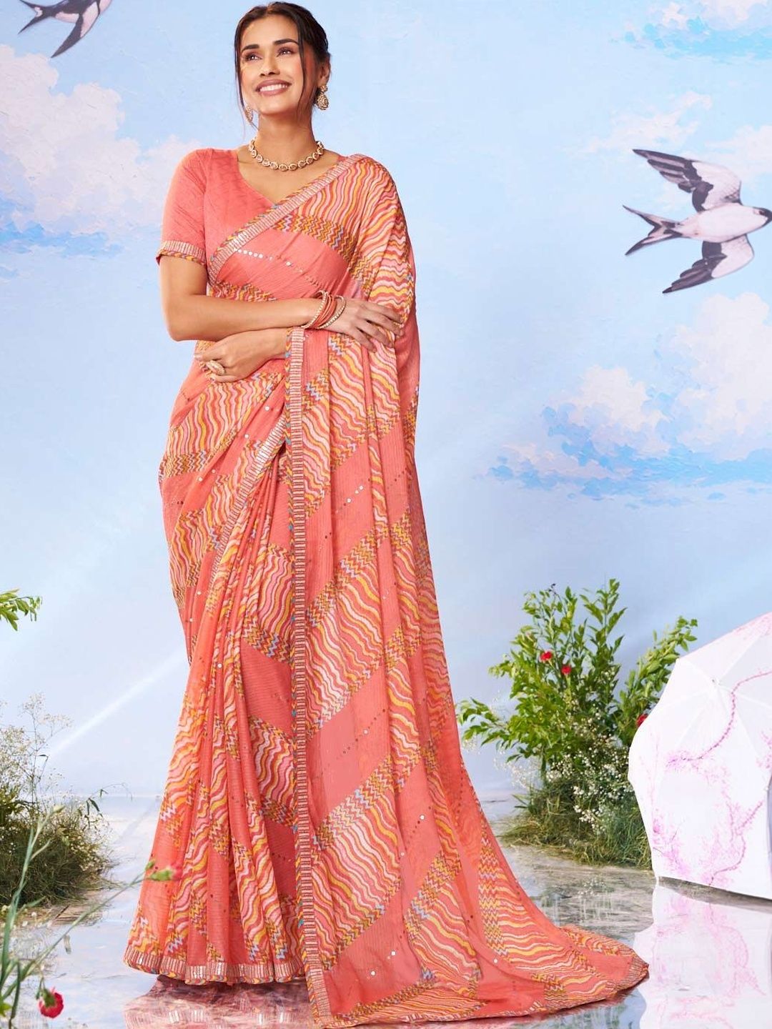 Laxmipati Woven Design Poly Chiffon Designer Saree-picture-58