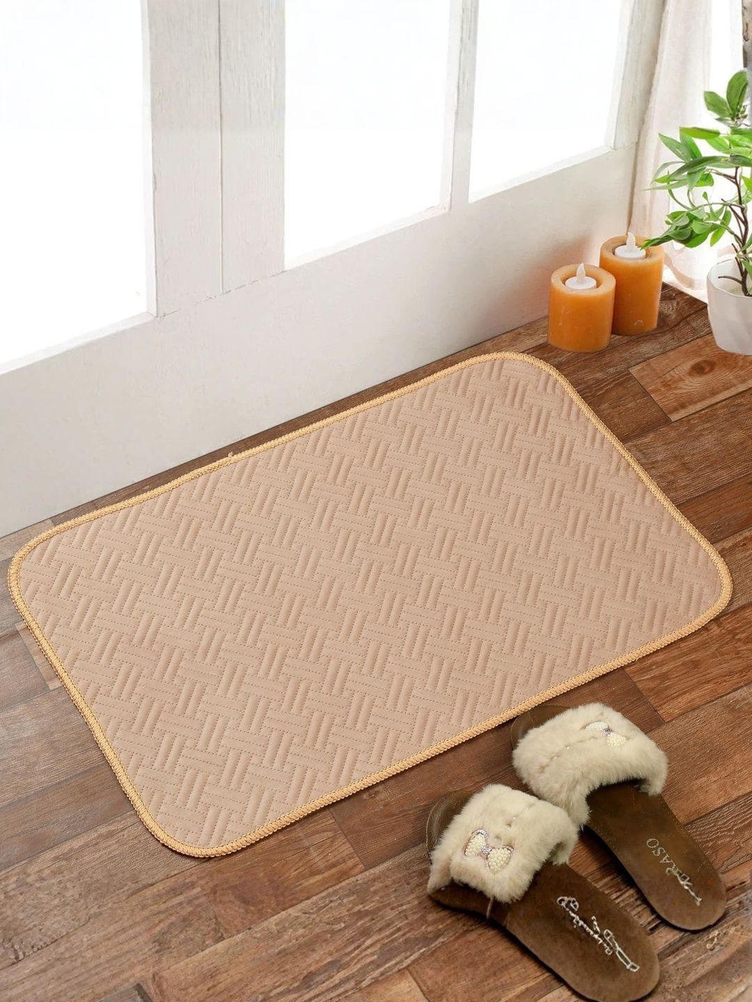 Florida Beige Self Designed Anti Skid Indoor Doormats-image-18