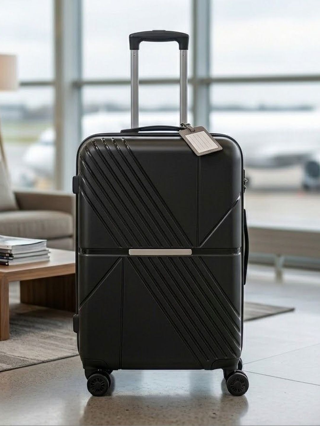 NAVRANGI Textured Hard Sided Trolley Suitcase-image-48