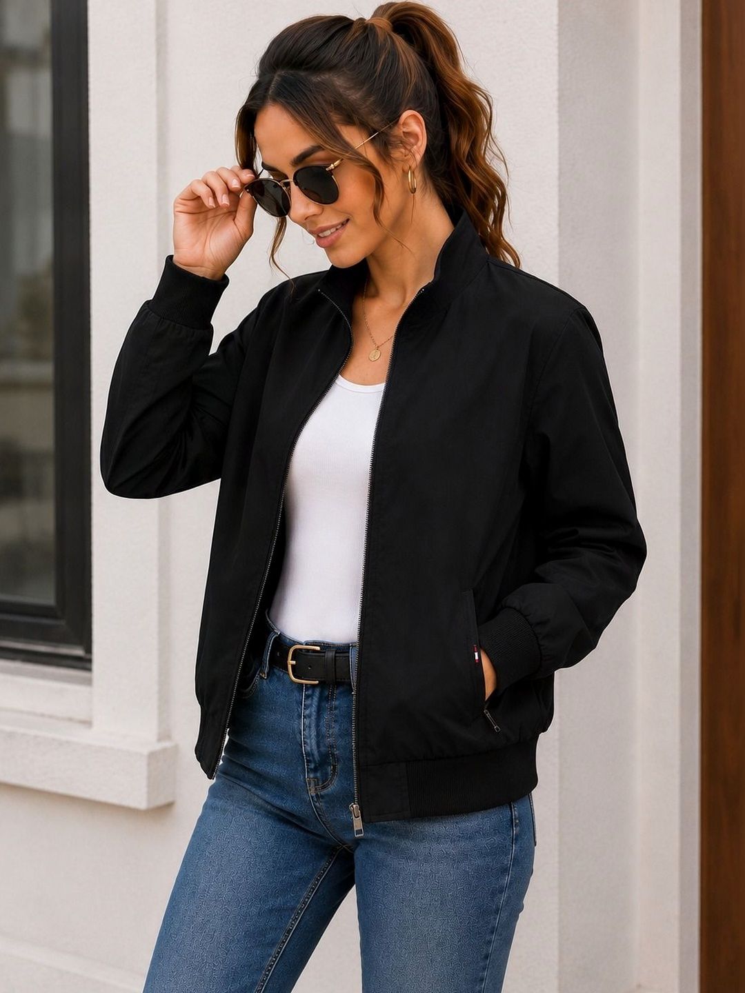 BAESD Women Lightweight Running Bomber Jacket-picture-58