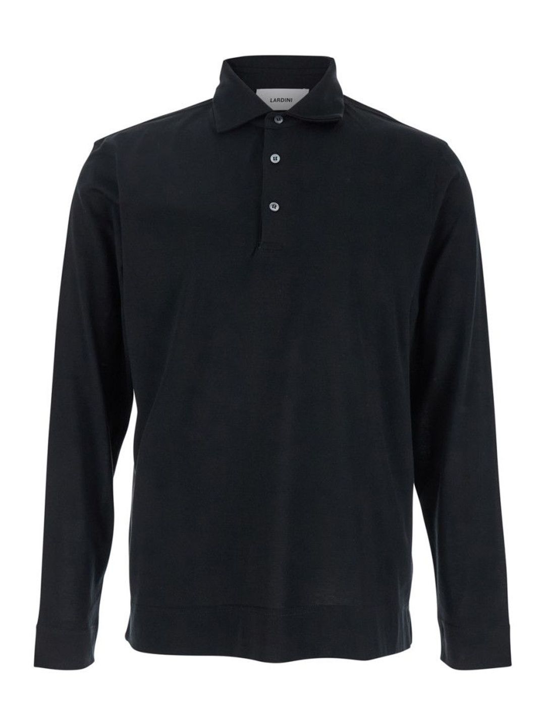 Lardini Black Solid Shirt Collar Polo-picture-18