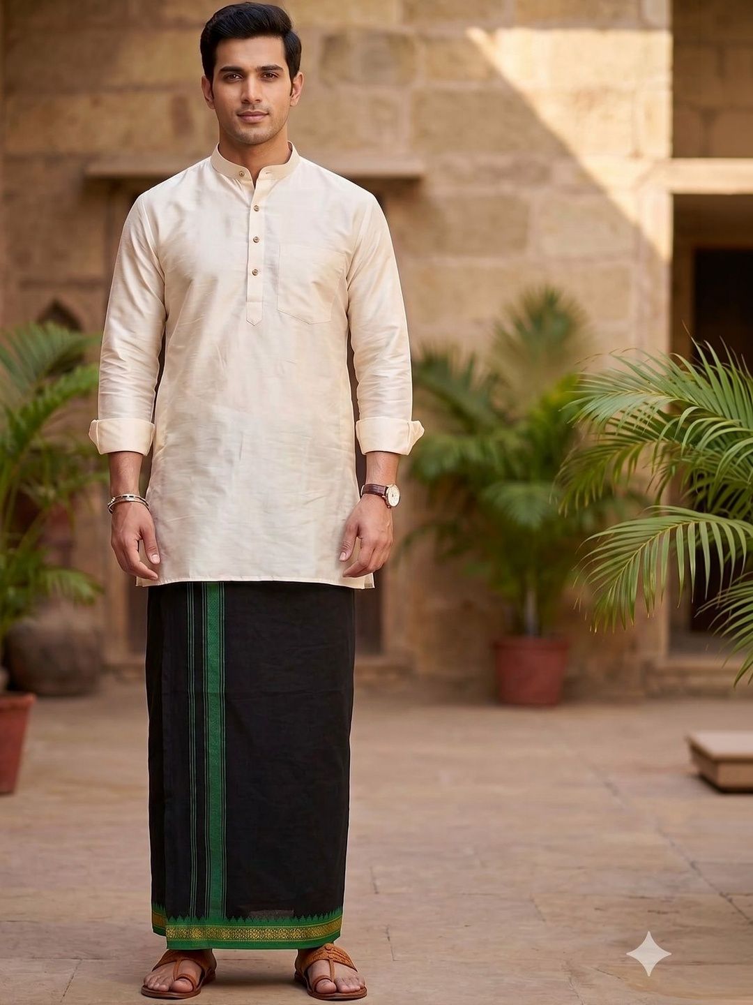 Hornbill Enterprises Men Cotton Dhoti Dhotis-picture-15