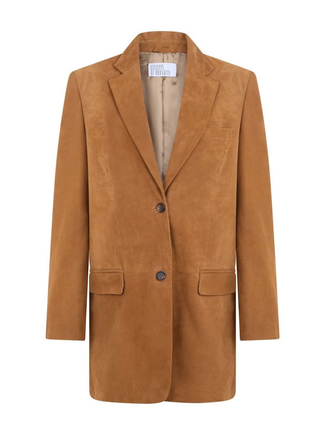 Giuseppe Di Morabito Light Brown Solid Notched Lapel Jacket-picture-47