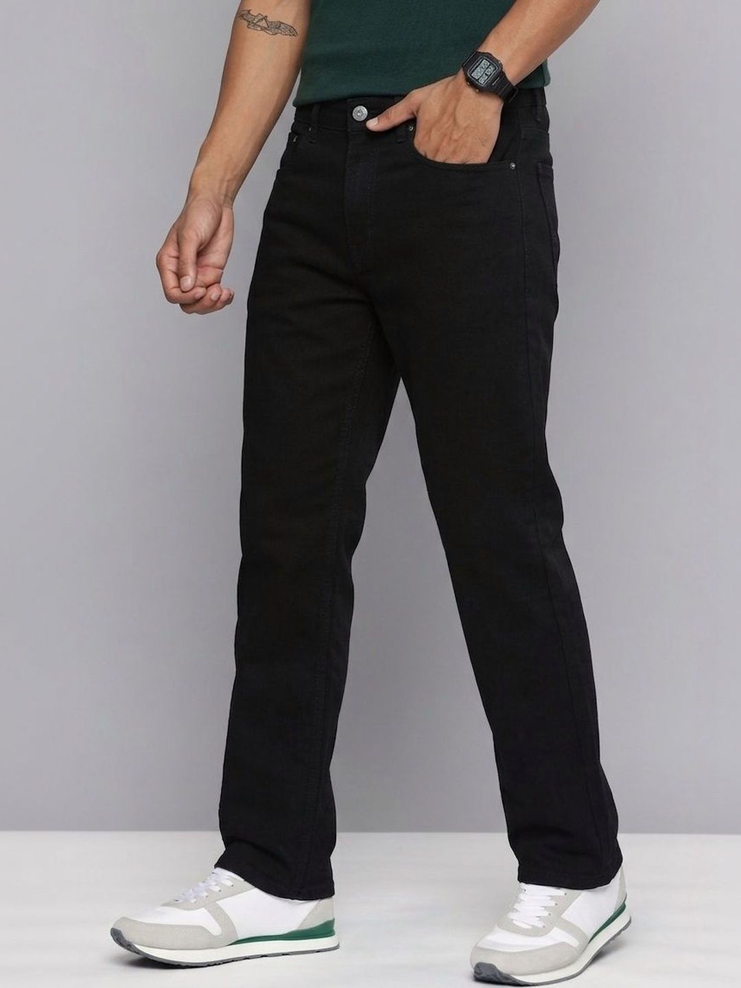 Roadster Men Straight Fit Mid-Rise Stretchable Jeans-picture-38