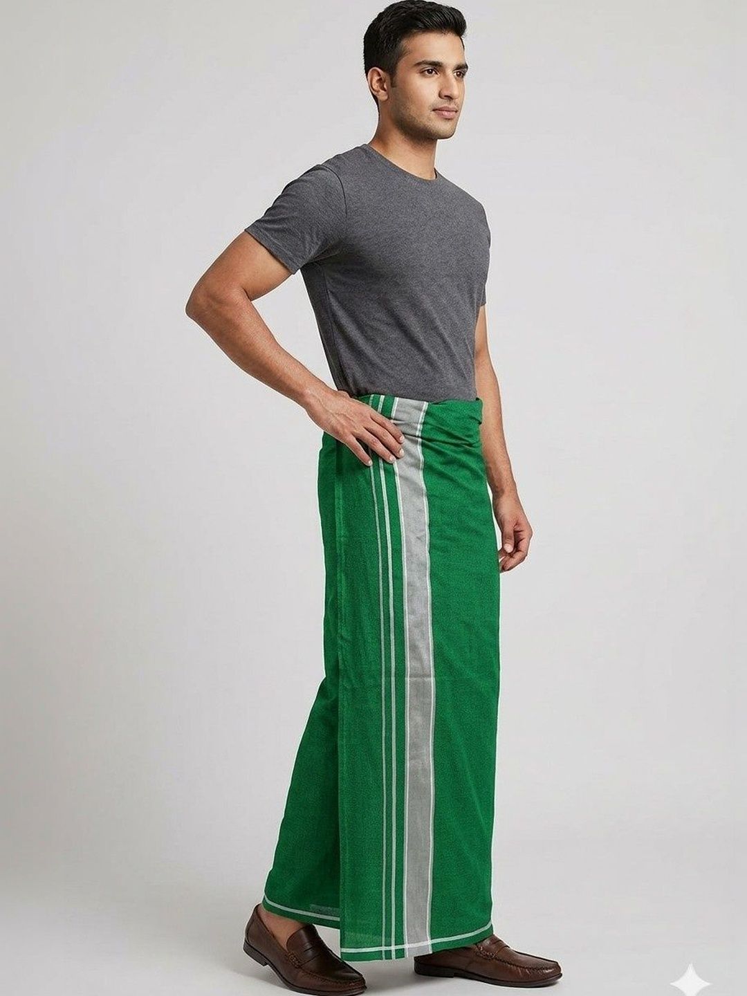 Sharan Elegance Men Striped Cotton Dhoti Dhotis-picture-49