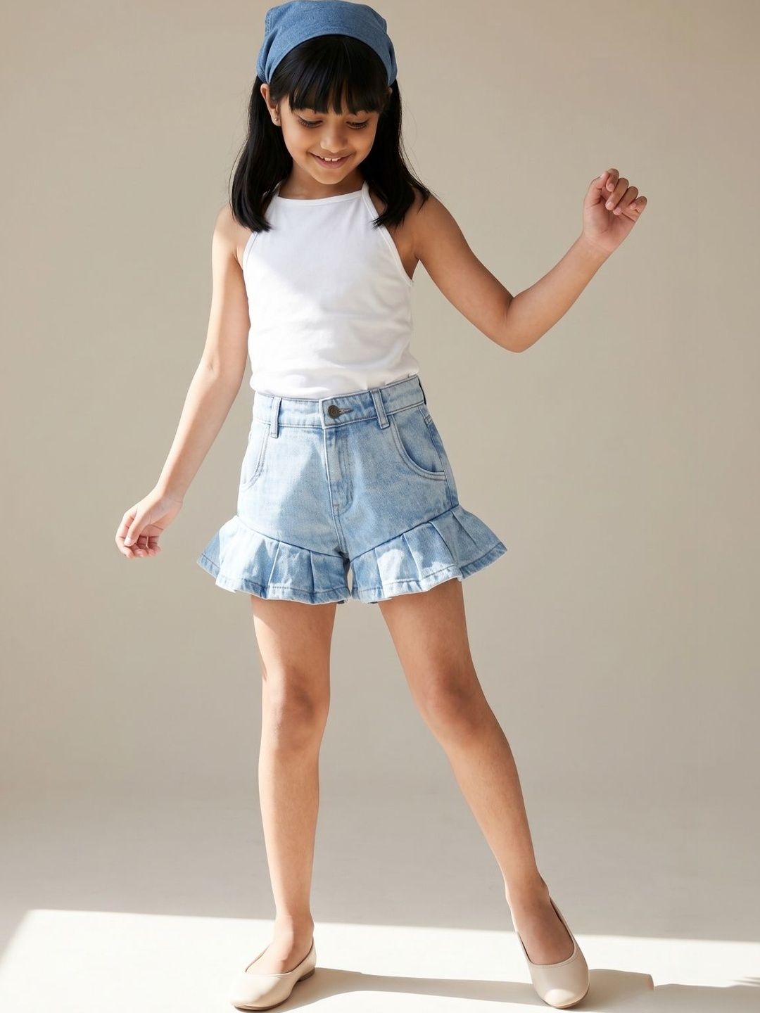 TALES & STORIES Girls Denim Denim Shorts-image-36