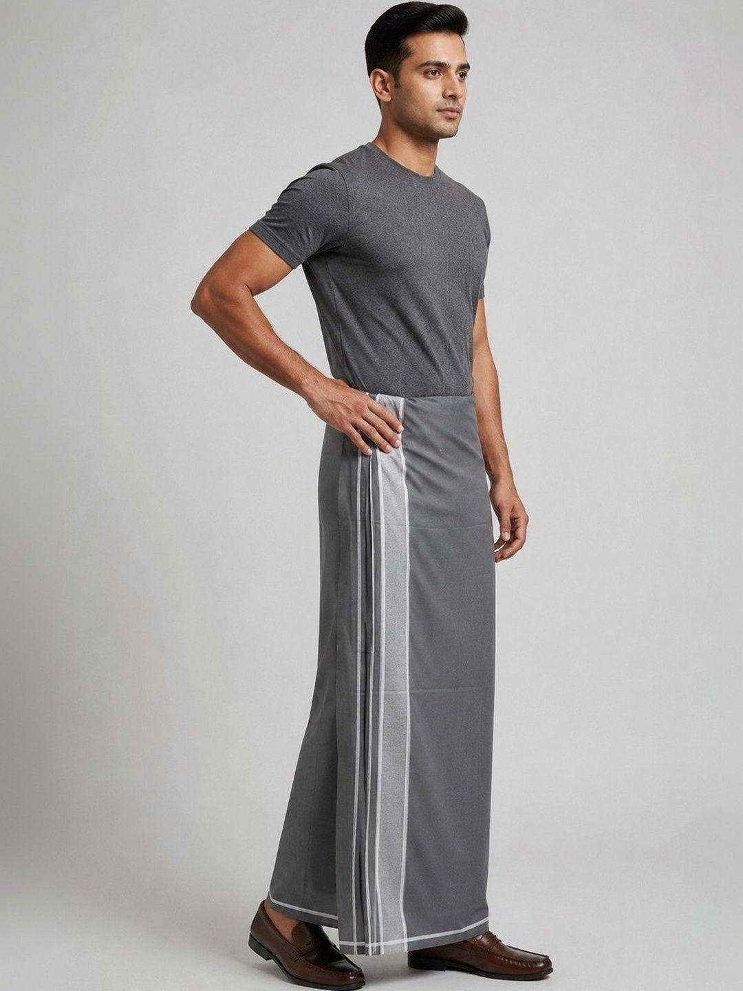 Sharan Elegance Men Striped Cotton Dhoti Dhotis-picture-27