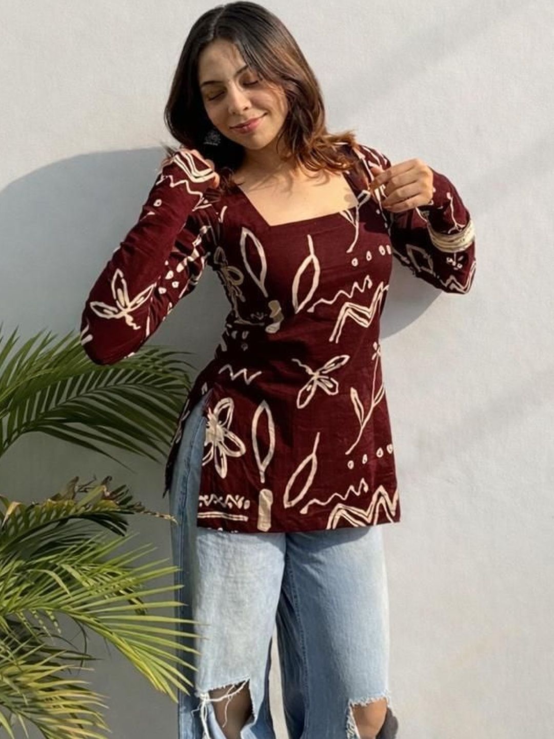 VYKOO Printed Square Neck Kurti-picture-34