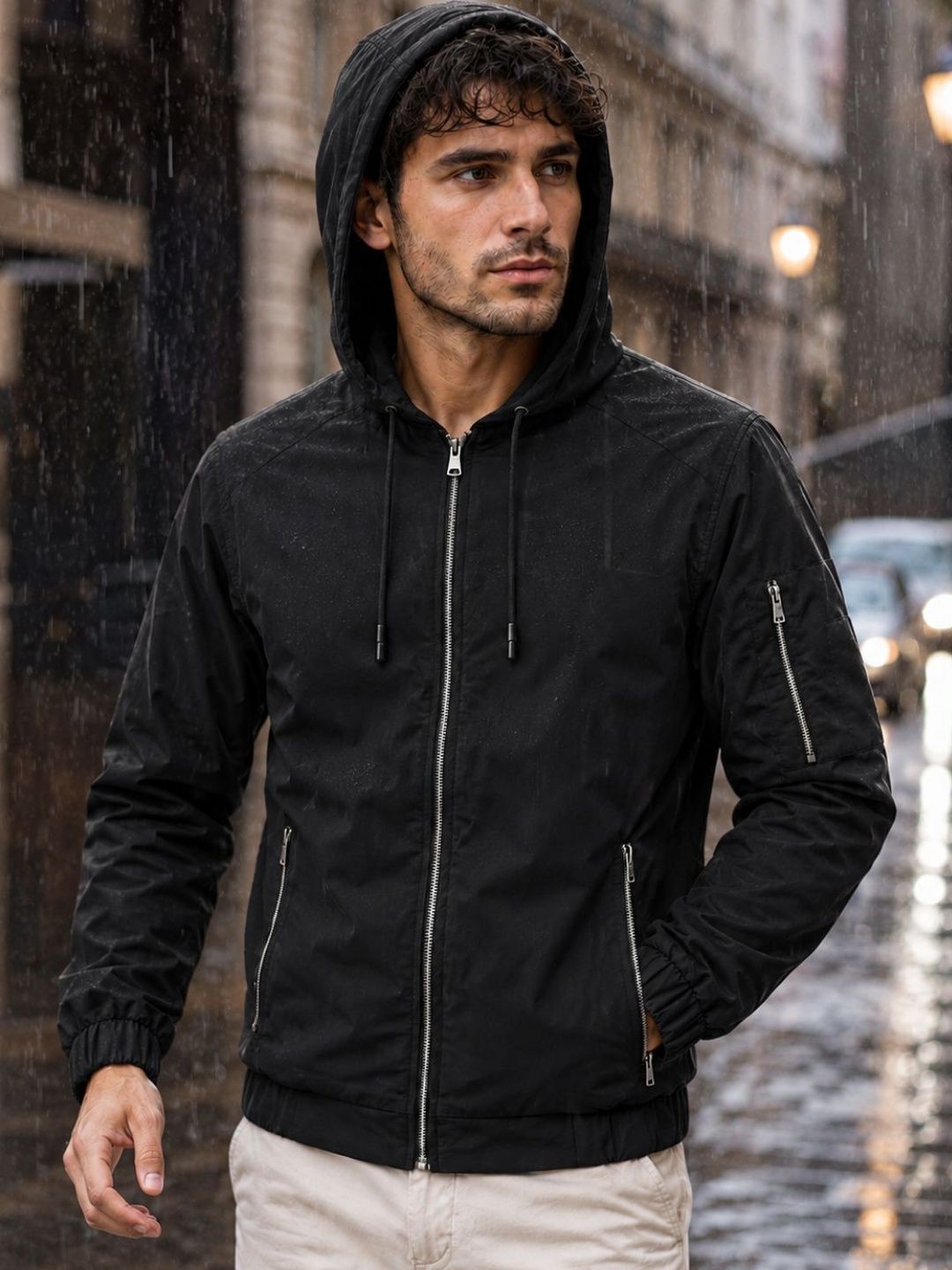 MIA FASHION Men Hooded Rain Jacket-picture-28