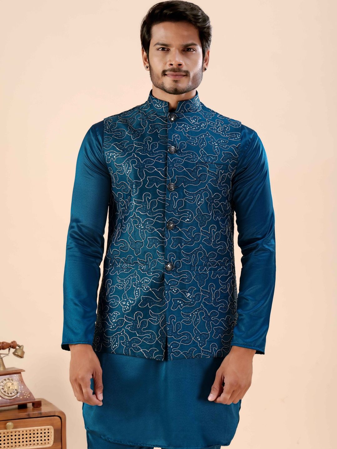 MODERN MUGHALS Embroidered Nehru Jackets-image-41