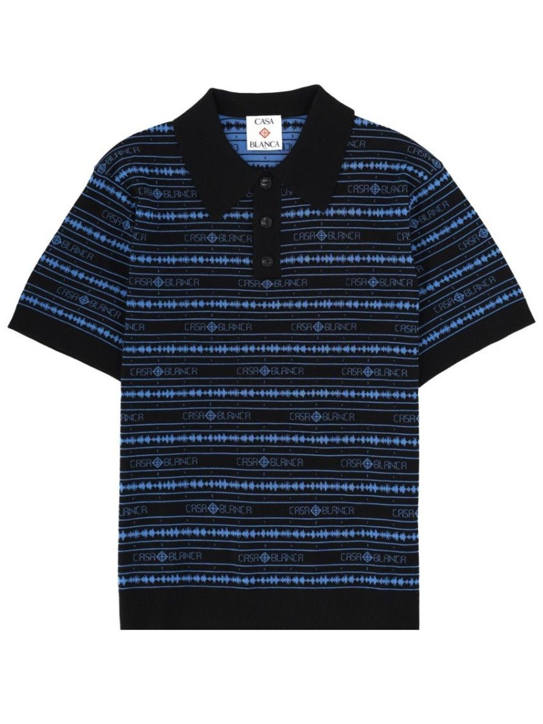 casablanca Blue Logo Shirt Collar Polo-picture-47