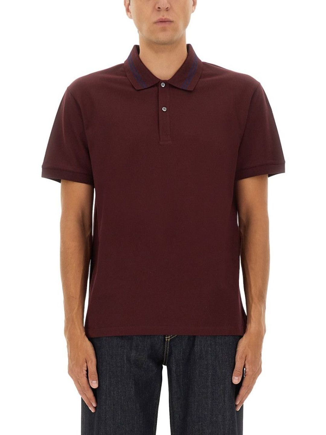 alexander mcqueen Maroon Shirt Collar Polo-picture-46