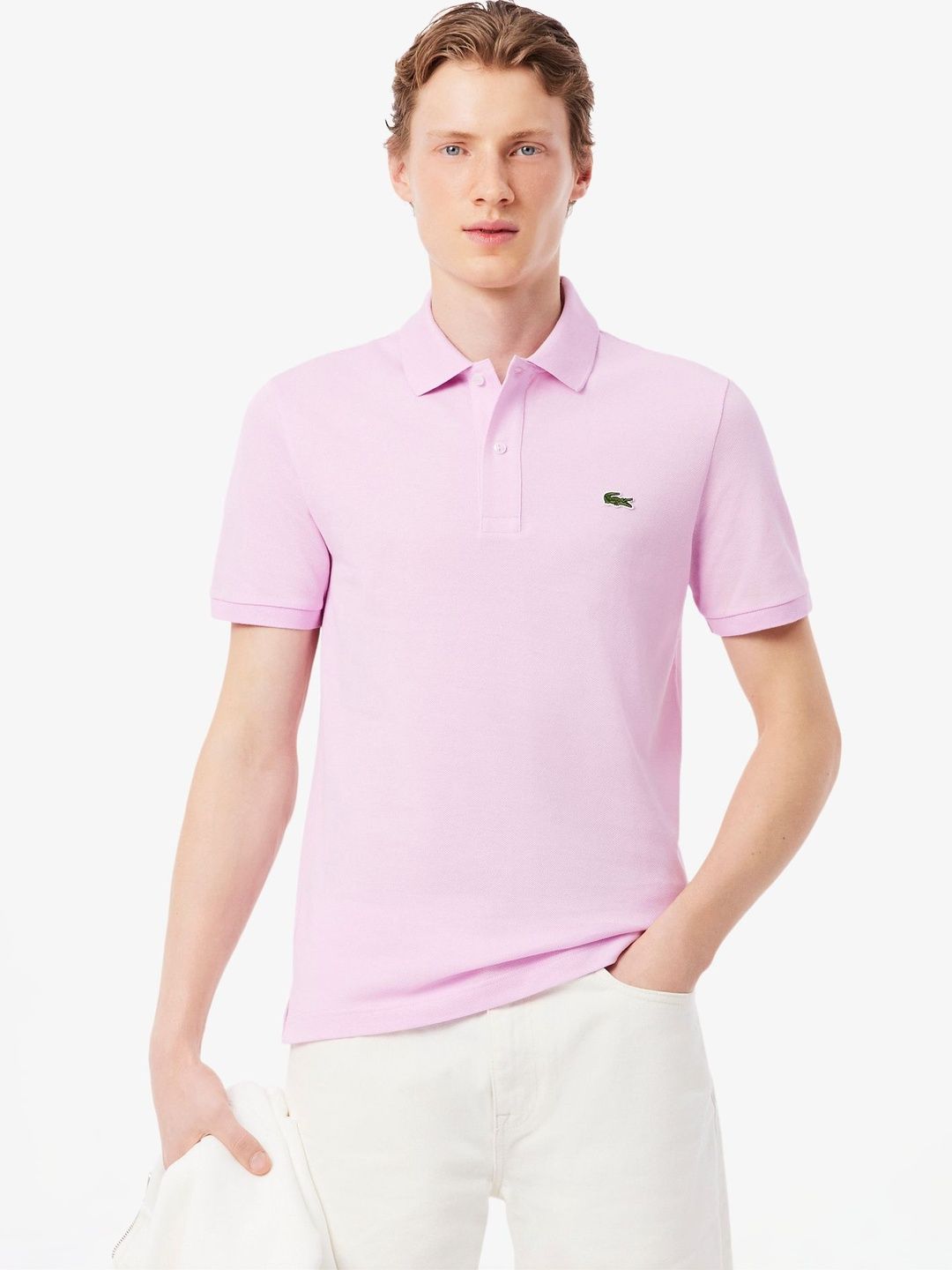 Lacoste Men Polo Collar Slim Fit T-shirt-image-3