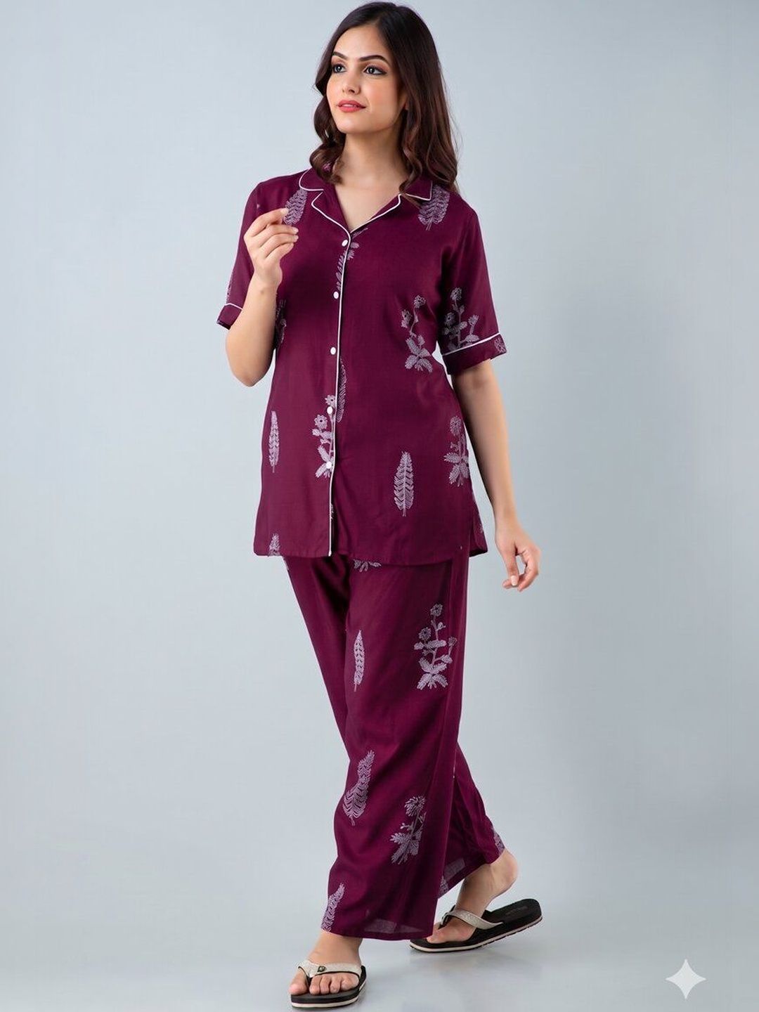 TRINABH Women Printed Night suit-picture-12