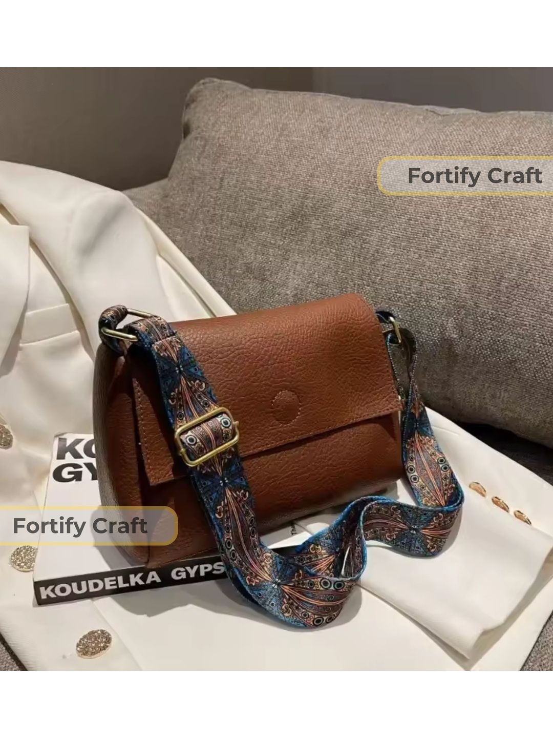 FORTIFY CRAFT Textured PU Sling Bag-picture-36