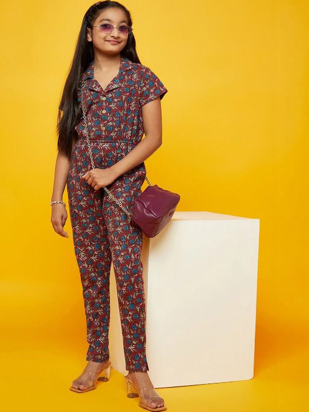 KALINI Girls Printed Basic Jumpsuit-picture-18