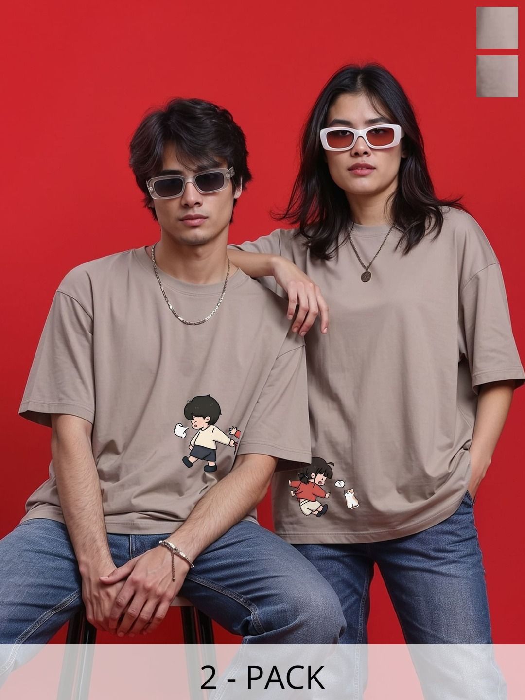 BAESD Unisex 2 Printed Twistform T-shirt-picture-24