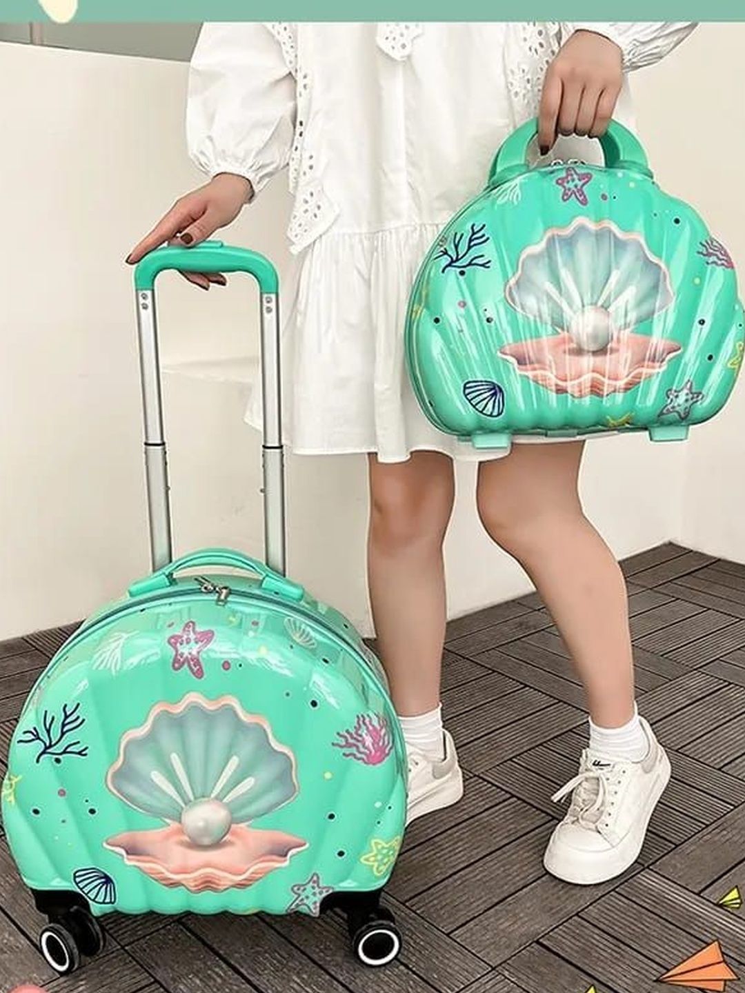 NAVRANGI Set Of 2 Printed Hard Sided Trolley Bag-picture-46