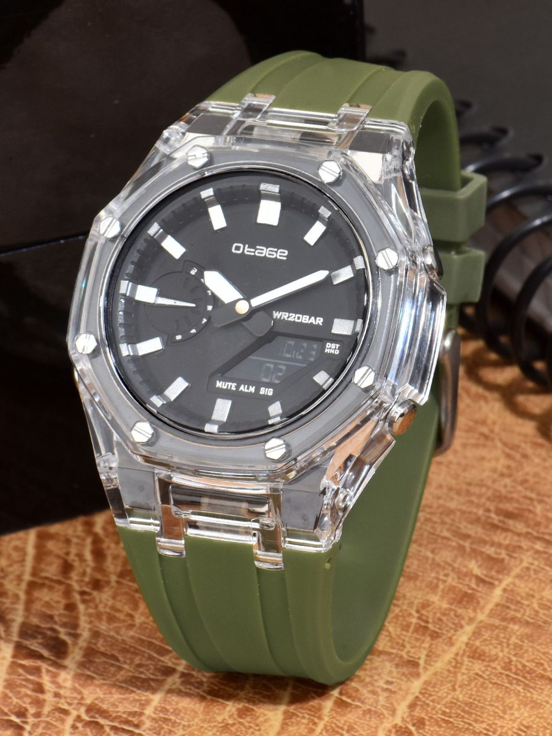 Otage Men Dial & Straps Analogue and Digital Watch Otg-KEY-Green-image-17