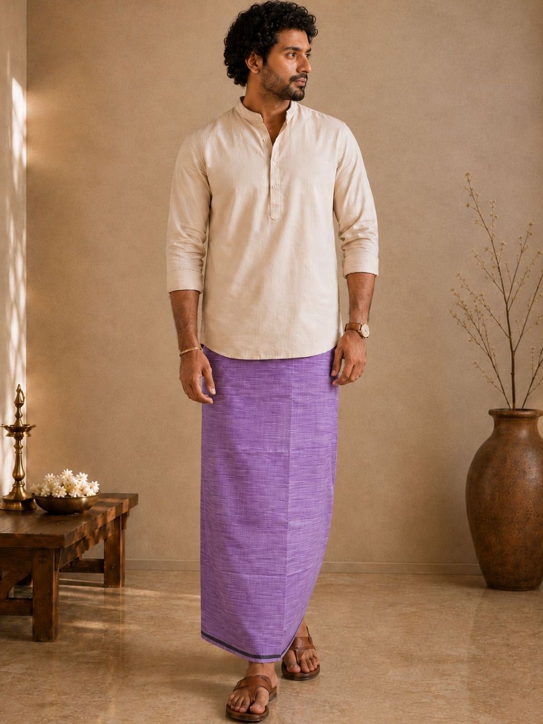 Sawariya handloom Men Cotton Dhoti Dhotis-image-9