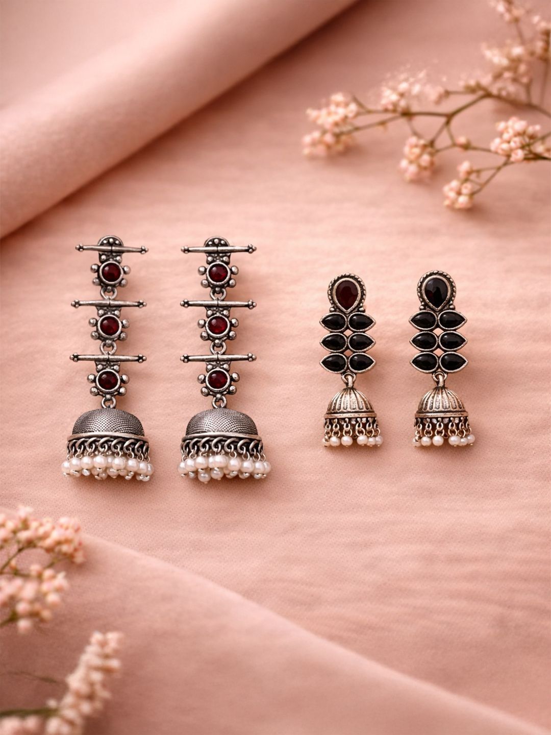 Stylishkudi Geometric Jhumkas Earrings-picture-18