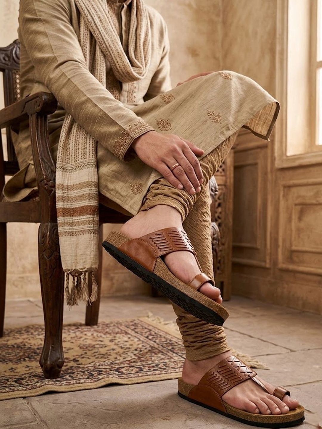 House of Pataudi Men Comfort Sandals-picture-34