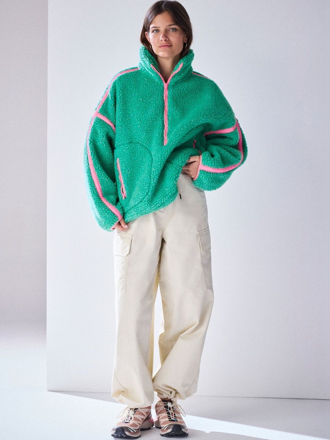 NEXT Mock Collar Sherpa Jacket-image-10